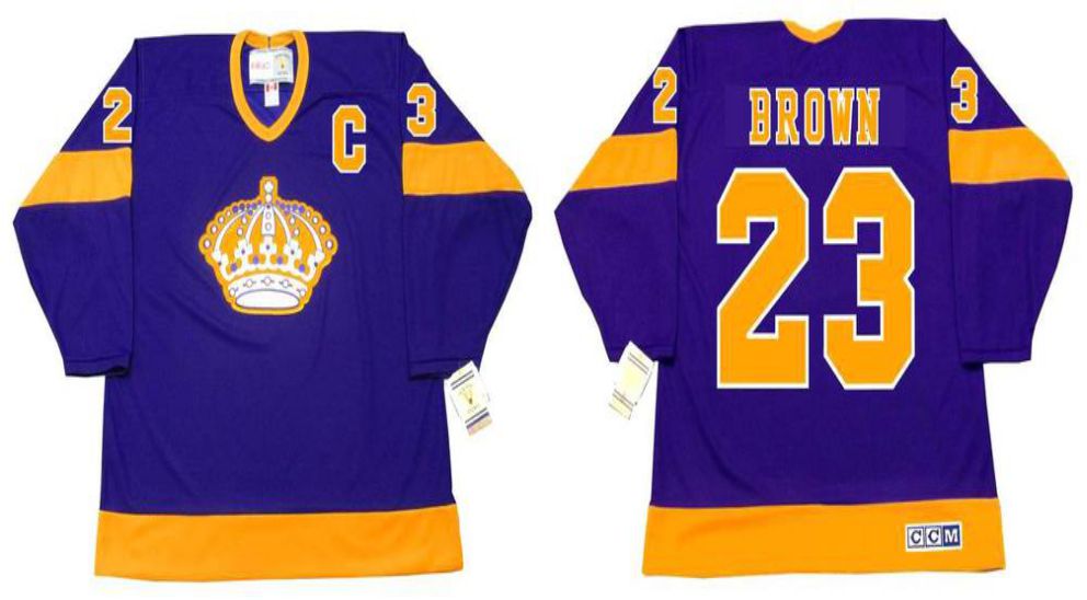 2019 Men Los Angeles Kings #23 Brown Purple CCM NHL jerseys->los angeles kings->NHL Jersey